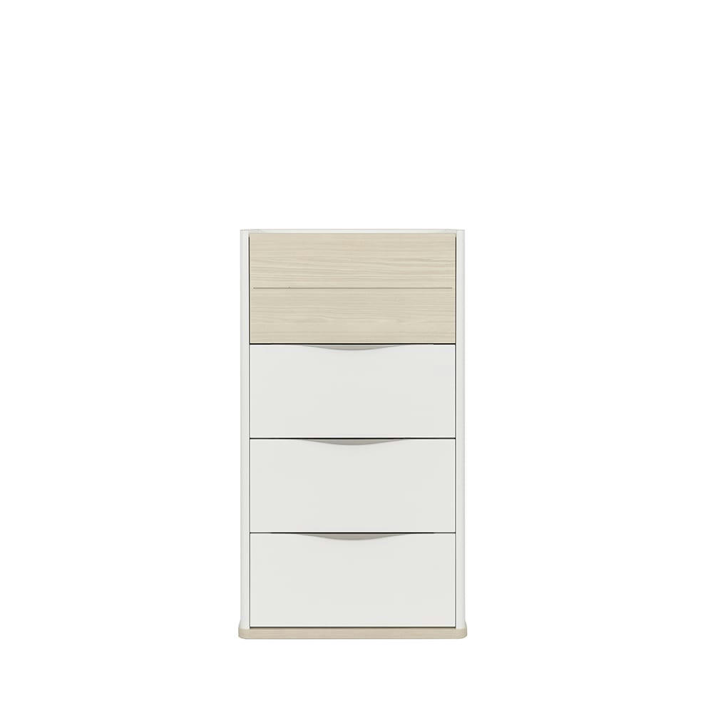 MISTRAL - Chiffonnier 4 tiroirs effet bois finition bois