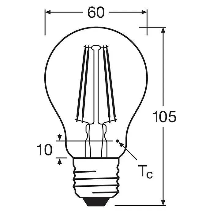 LYSPÆRE OSRAM LED RETRO E27 4W