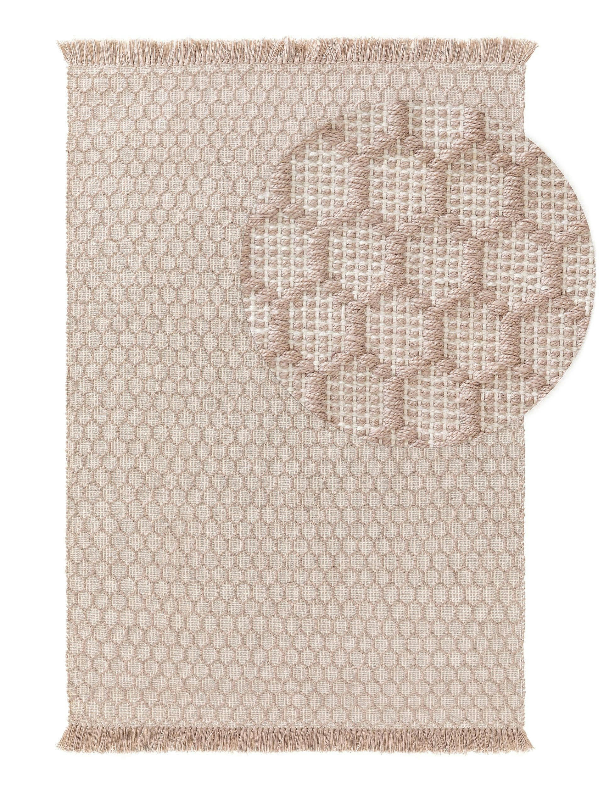 MIMPI - Tapis fabriqué à partir de matériaux recyclés taupe 80x150