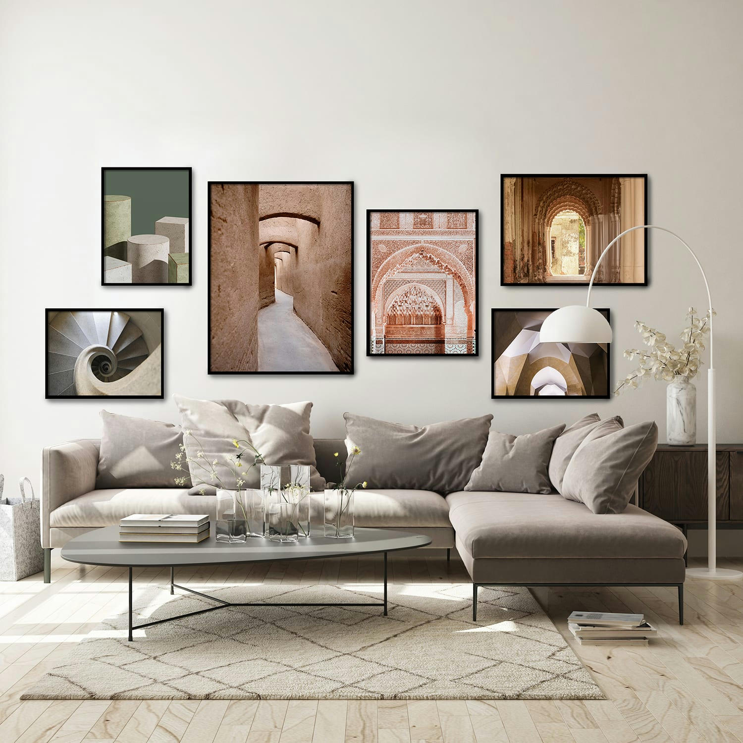 DÉCORATION MURALE - Décoration murale avec cadre en noir - Architecture