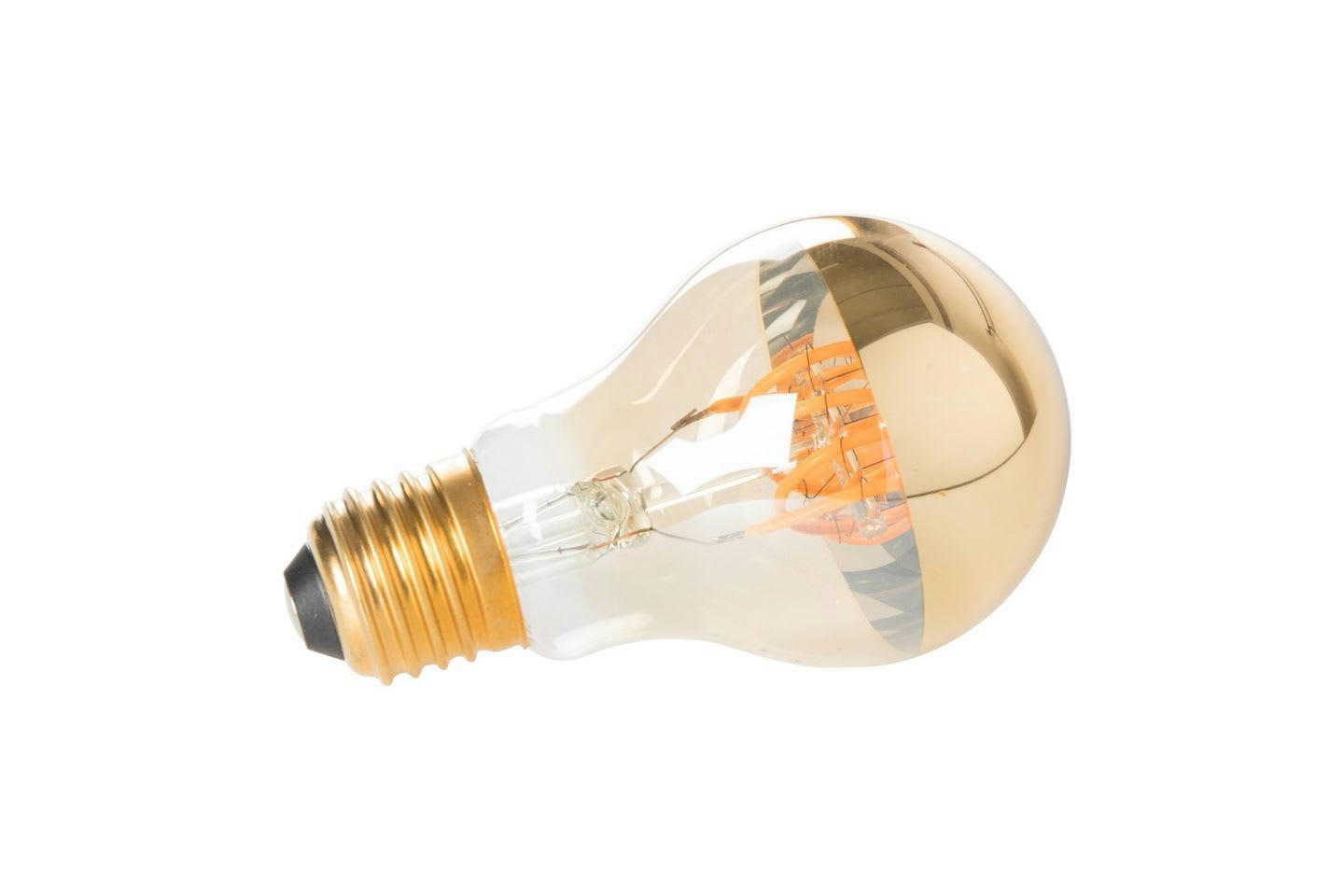 OR - Ampoule LED E27 en verre transparent et effet miroir