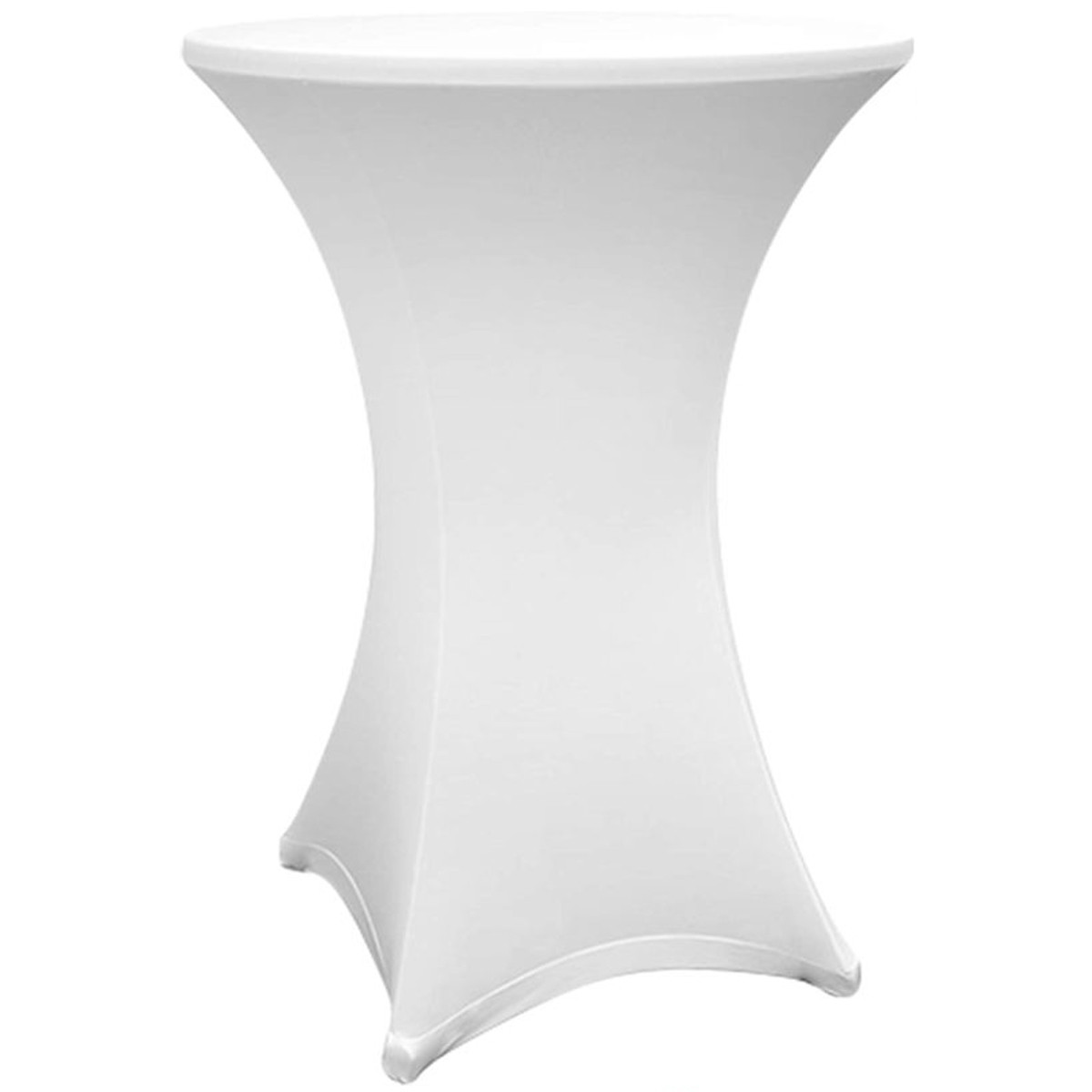 Pokrowiec Stretch Na Stół Koktajlowy Cateringowy 80-85cm 1szt Biały