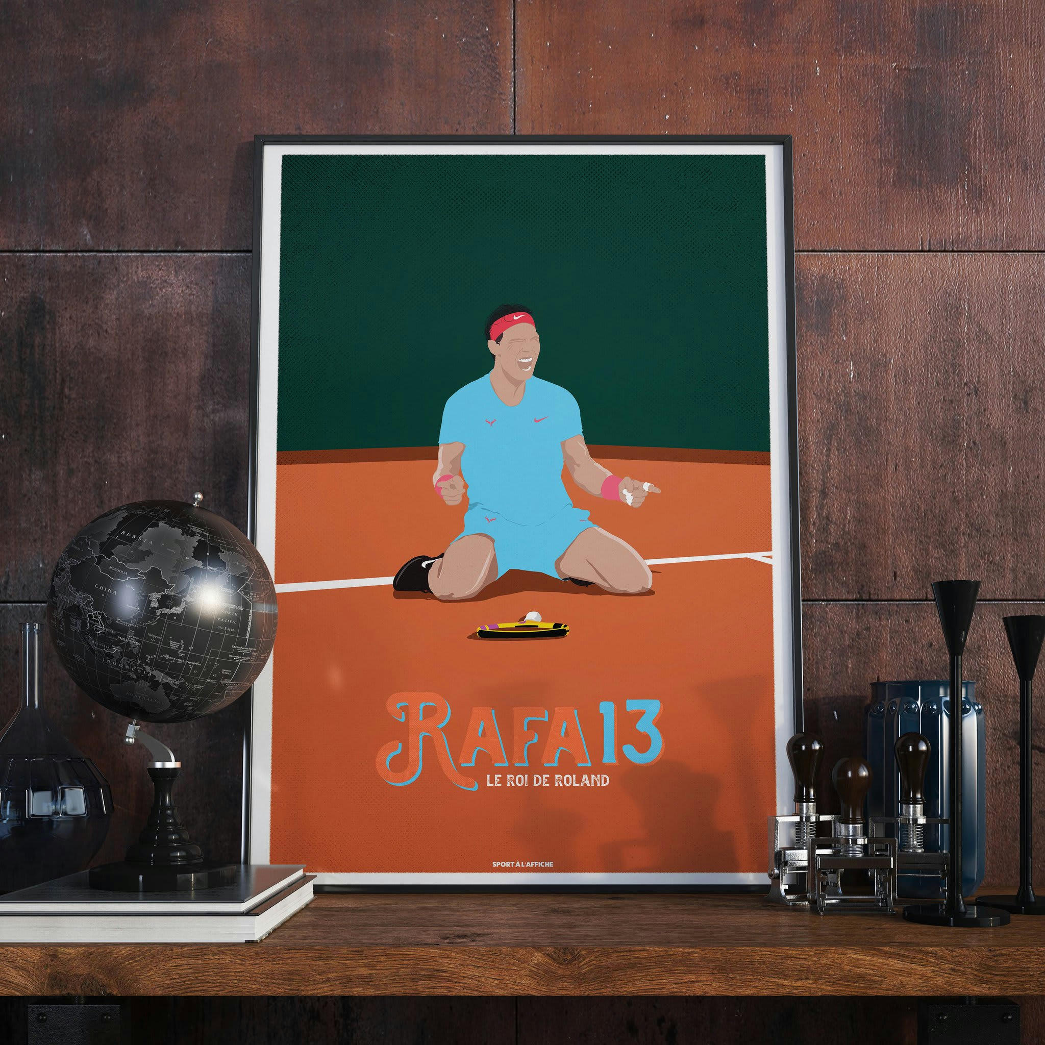 TENNIS - Affiche Tennis - Rafa Roi de la Terre - 30 x 40 cm