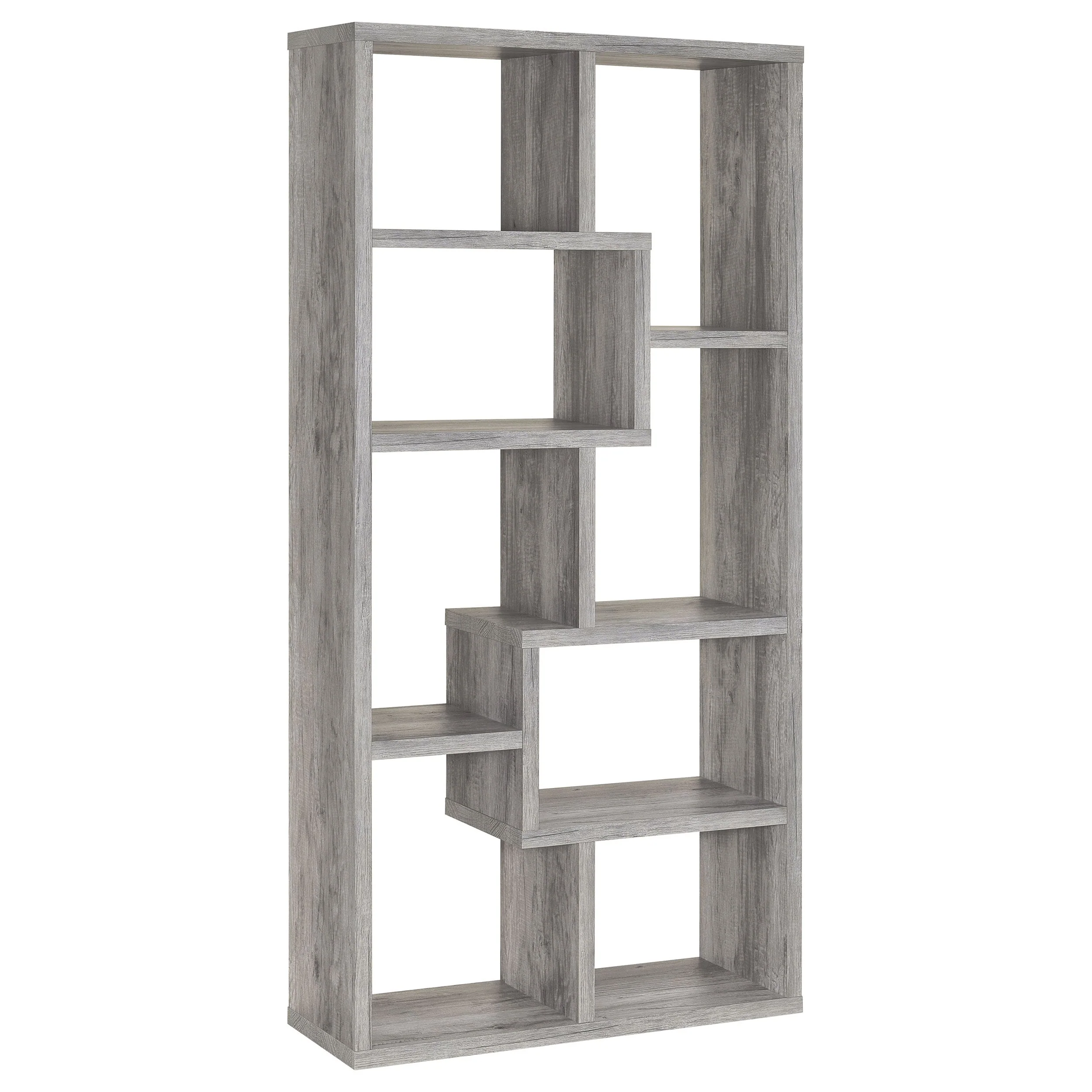 Theo 71-inch 8-compartment Wood Bookshelf