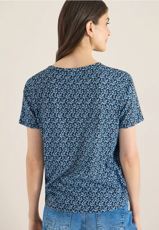 Basic T-Shirt mit Minimal Print