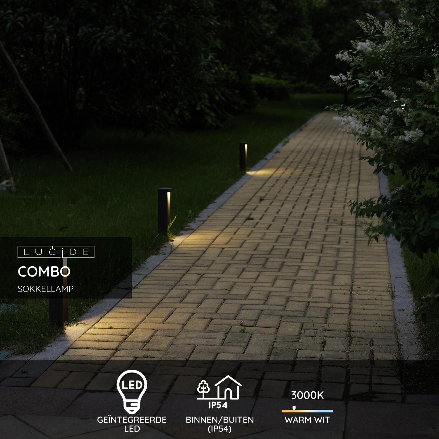 Lucide COMBO Sokkellamp - Zwart