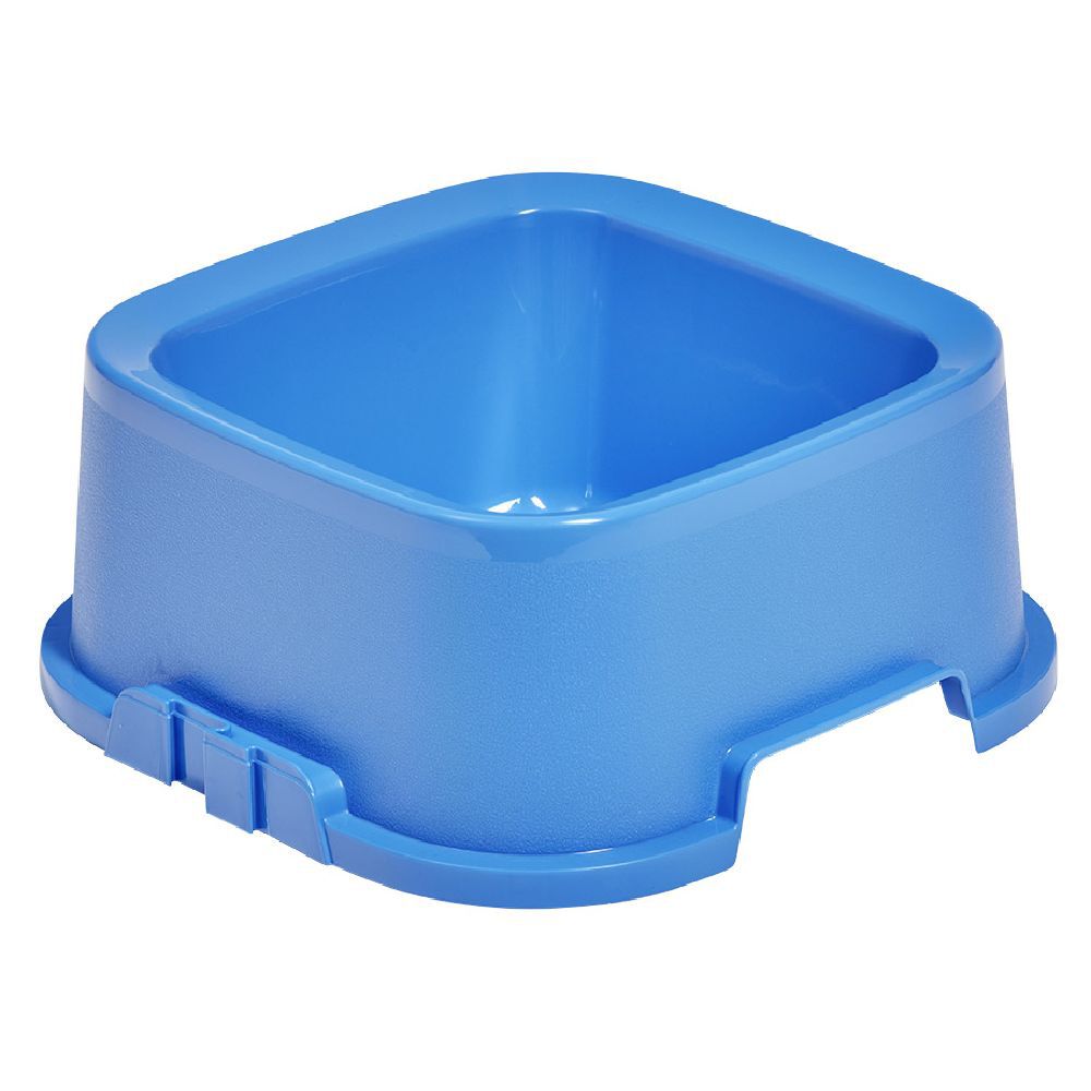 Gamelle carrée bleue 3,2 L - plastique 29x29xH12cm