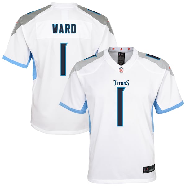 Cameron Ward Tennessee Titans Nike Youth White Game Jersey - White/Light Blue
