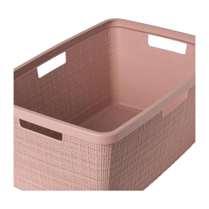 Curver jute wasmand - 46 liter - roze