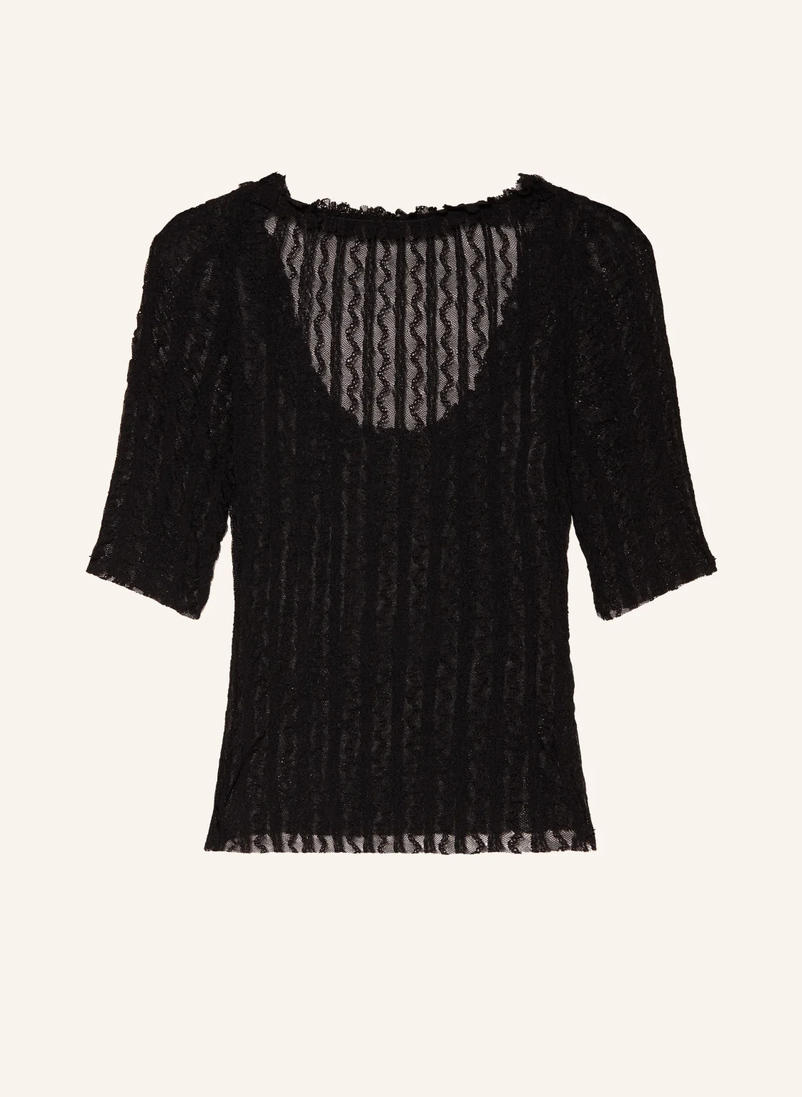 MAX & Co. Spitzenshirt ALFIO mit Rüschen