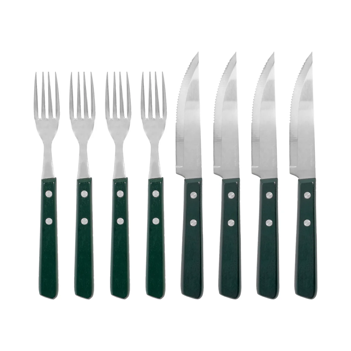 Nicolas Vahé - Steak Steakmesser & Gabelset, grün (8-Teilig)