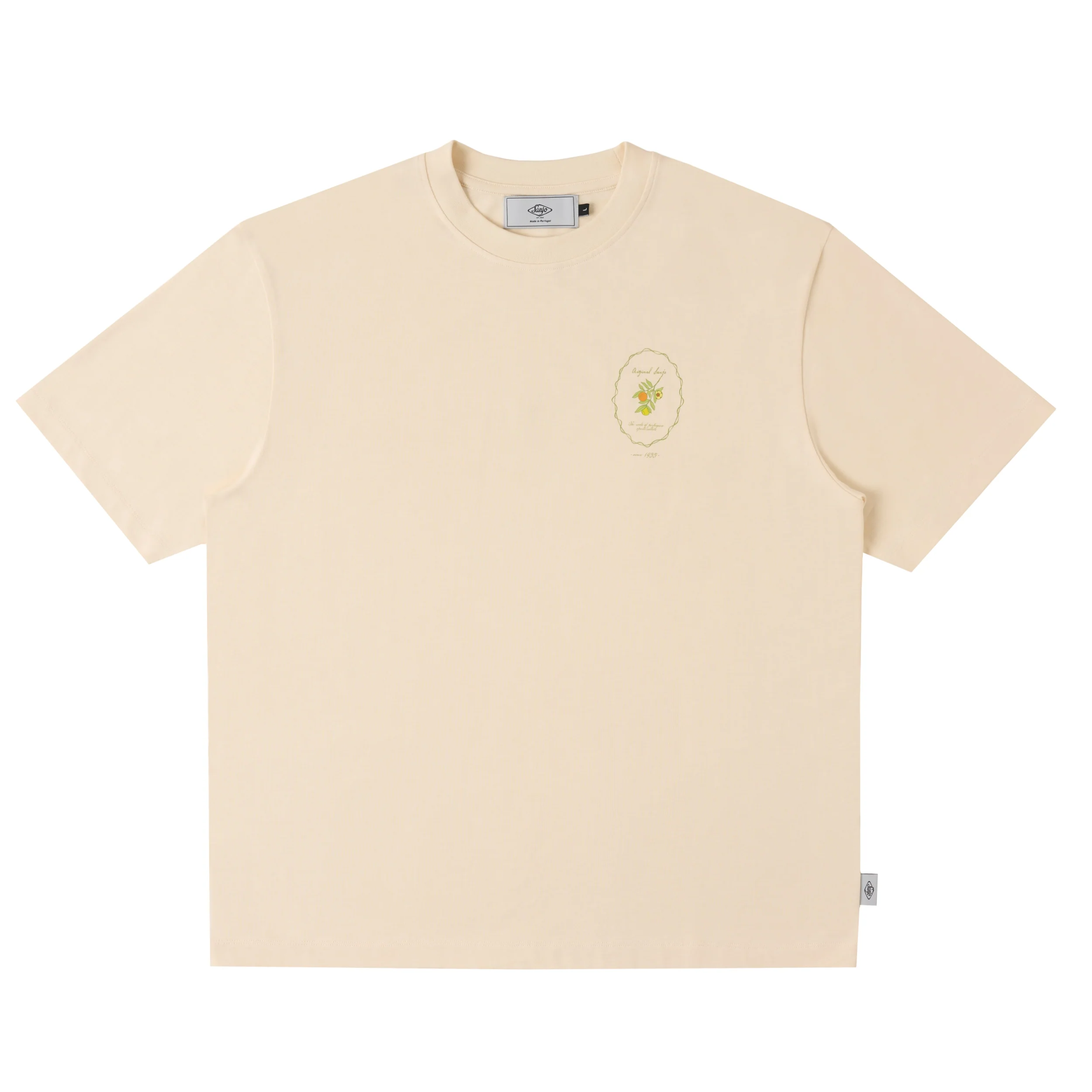 Sanjo The Sporty Olive T-shirt // Ecru