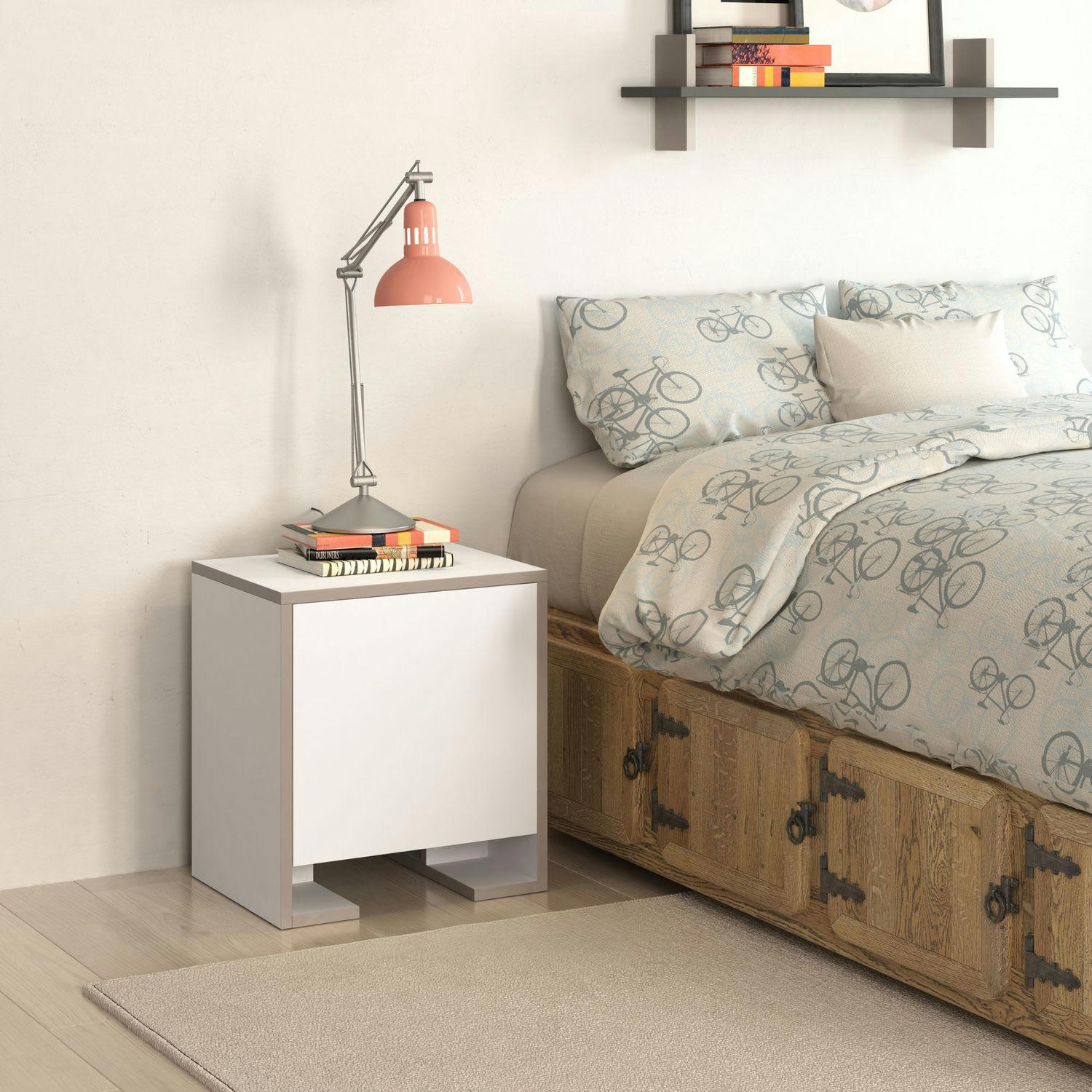 PAYTI - Table de chevet blanc