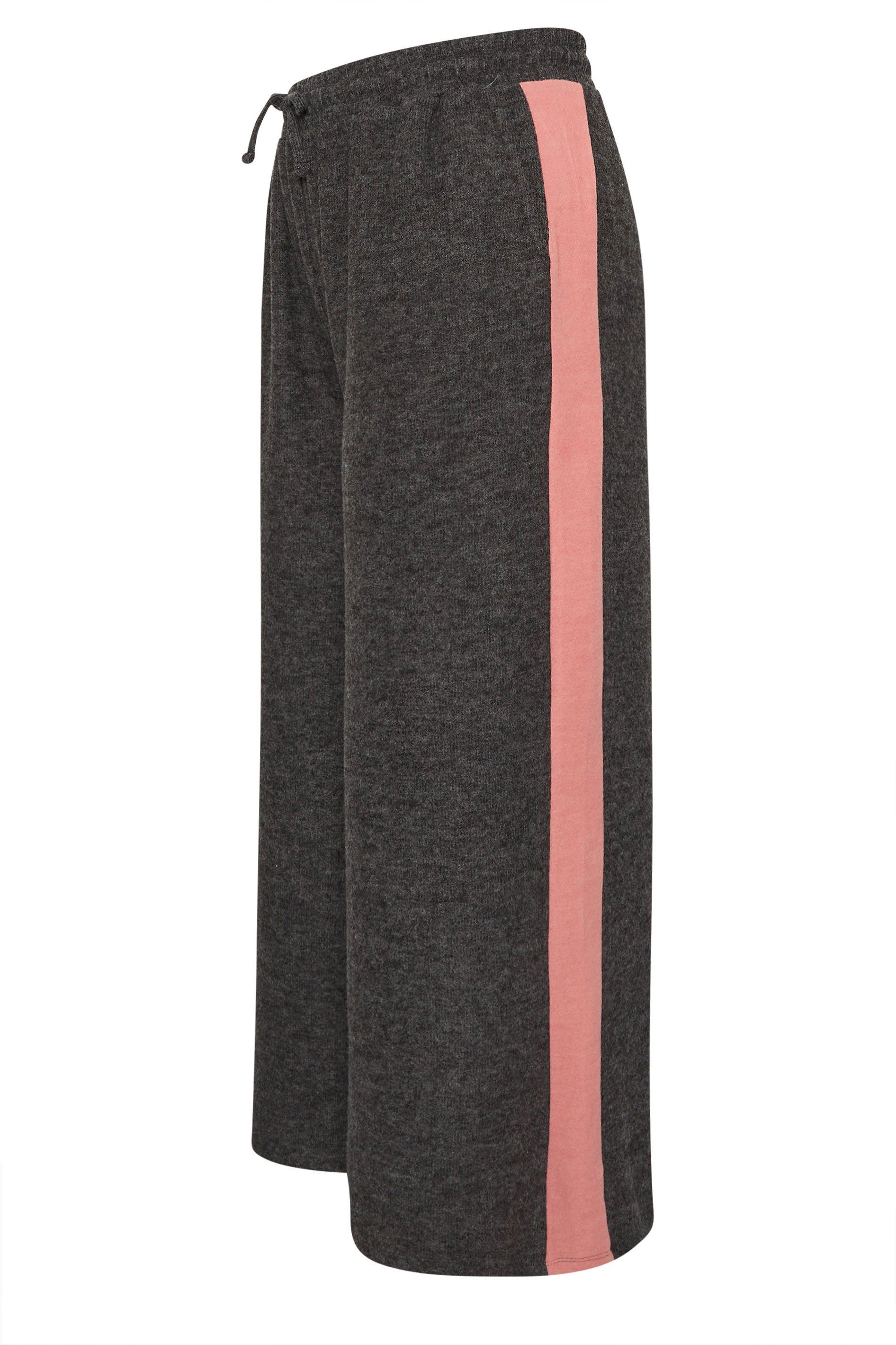 Yours Side Stripe Wide Leg Trousers