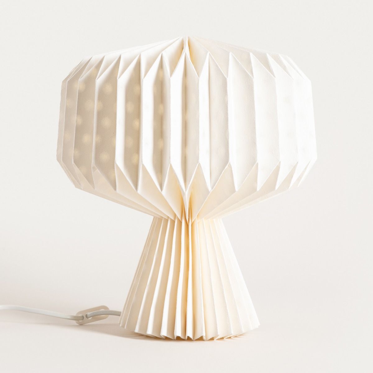 Lampka GALLA papierowa, geometryczna w kropki 27x38 cm