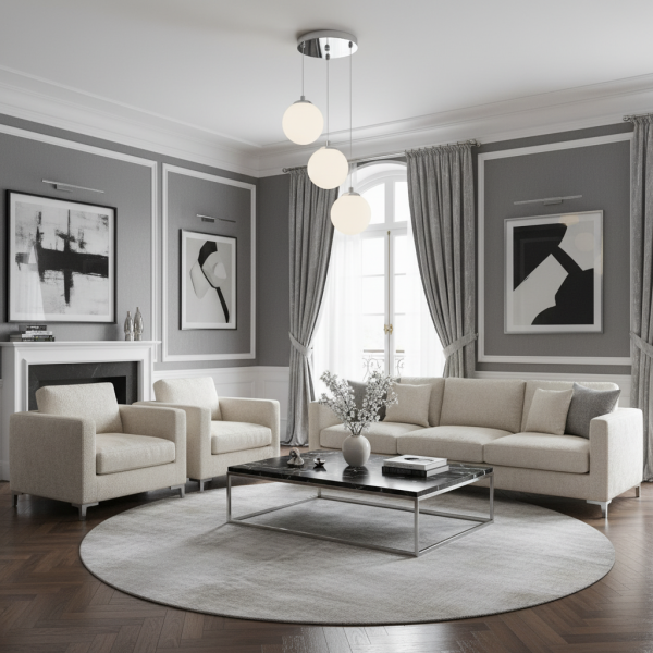 Lampa wisząca sufitowa kaskada LED zwis chrom glamour 3xE14 LEPE 13-572