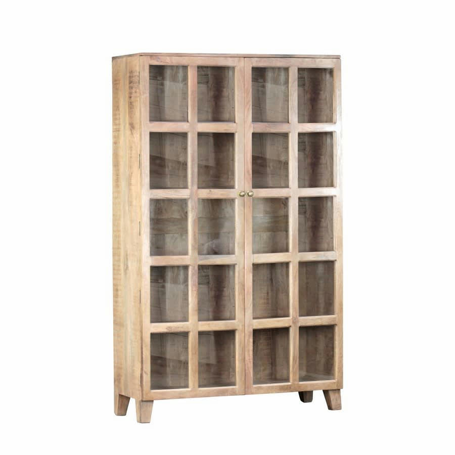 NATURAL MYSTIC - Vitrine avec 2 portes en manguier.