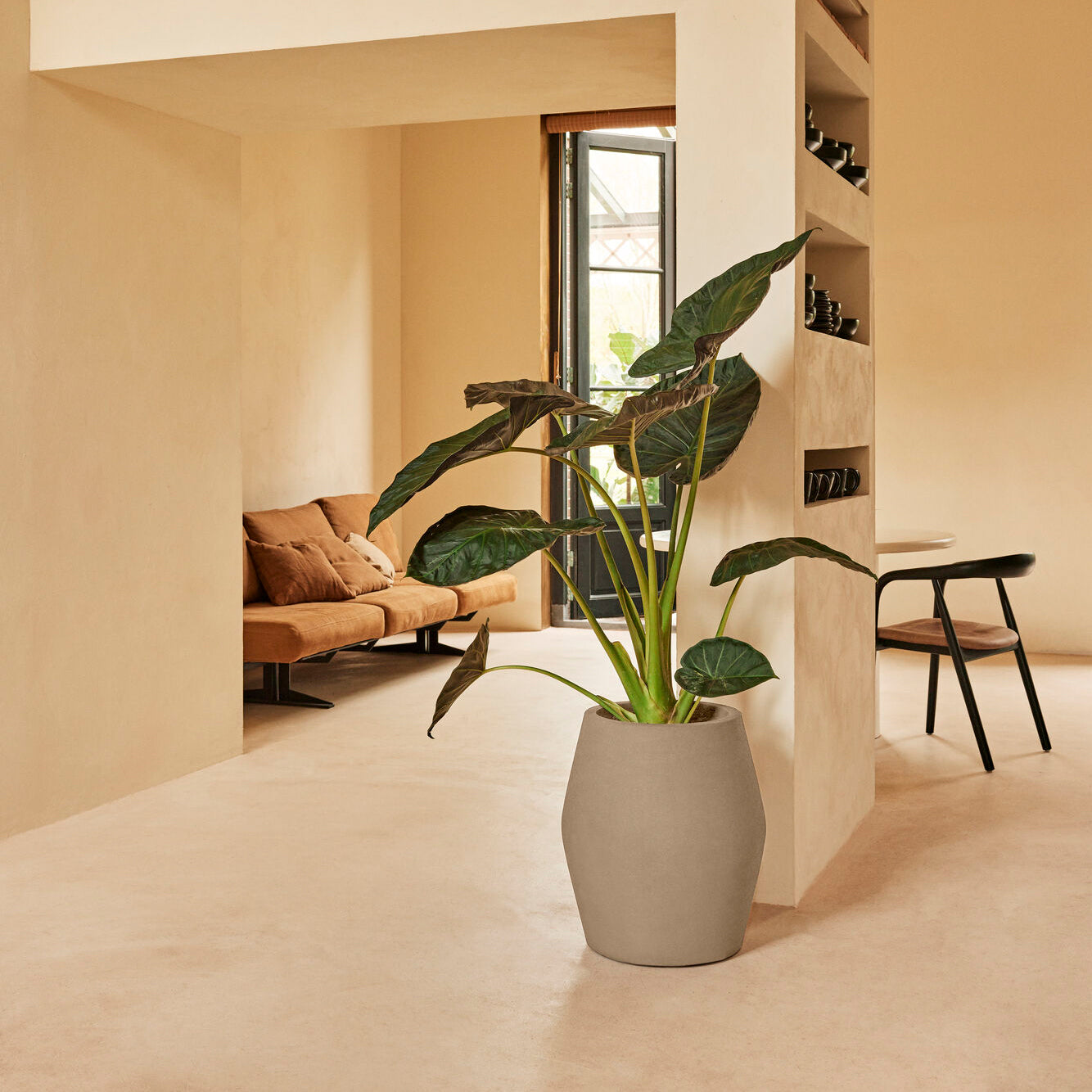 Elho June Split High 46 - Balanced beige - Ø 46 x H 53 cm - Binnen en