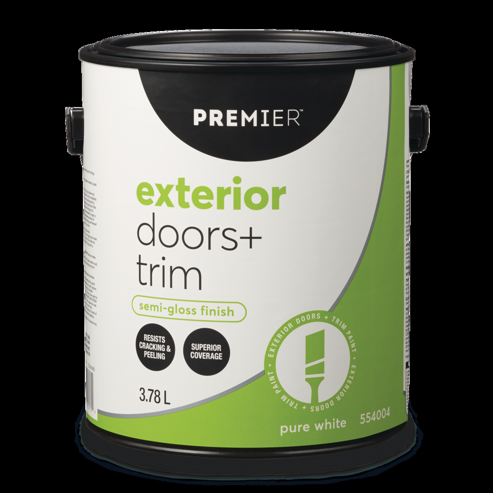 Premier Exterior Doors & Trim Paint, Superior Coverage, Semi-Gloss, Gallon