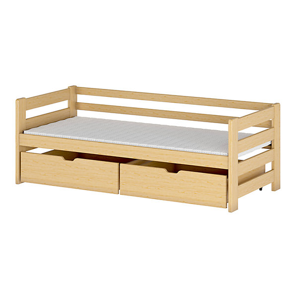 Lit 90x200 sommier et tiroirs inclus Erwan Bois