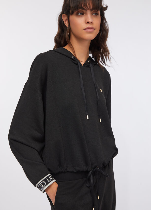 Felpa lurex&reg; con cappuccio