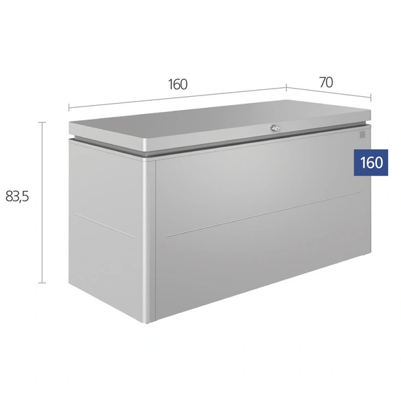 Aufbewahrungsbox »LoungeBox«, BxHxT: 160 x 83,5 x 70 cm, quarzgrau-metallic