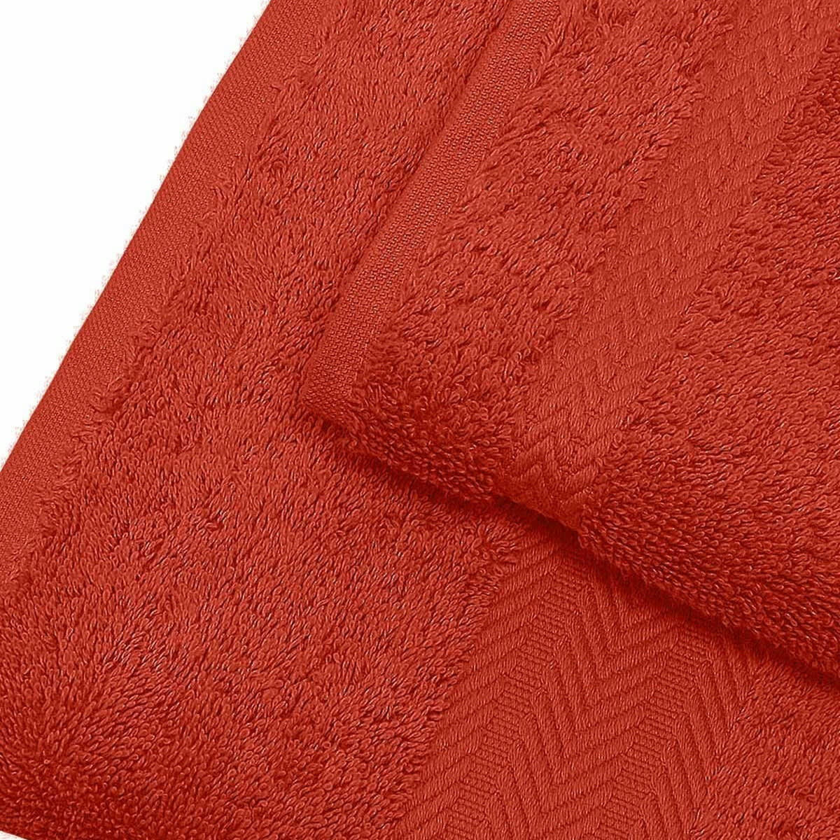LUXURY - Maxi drap de bain 550gr/m²  terracota 100x150 cm