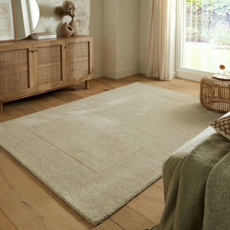 TUSCANY - Tapis classique en laine beige naturel 120 x 170