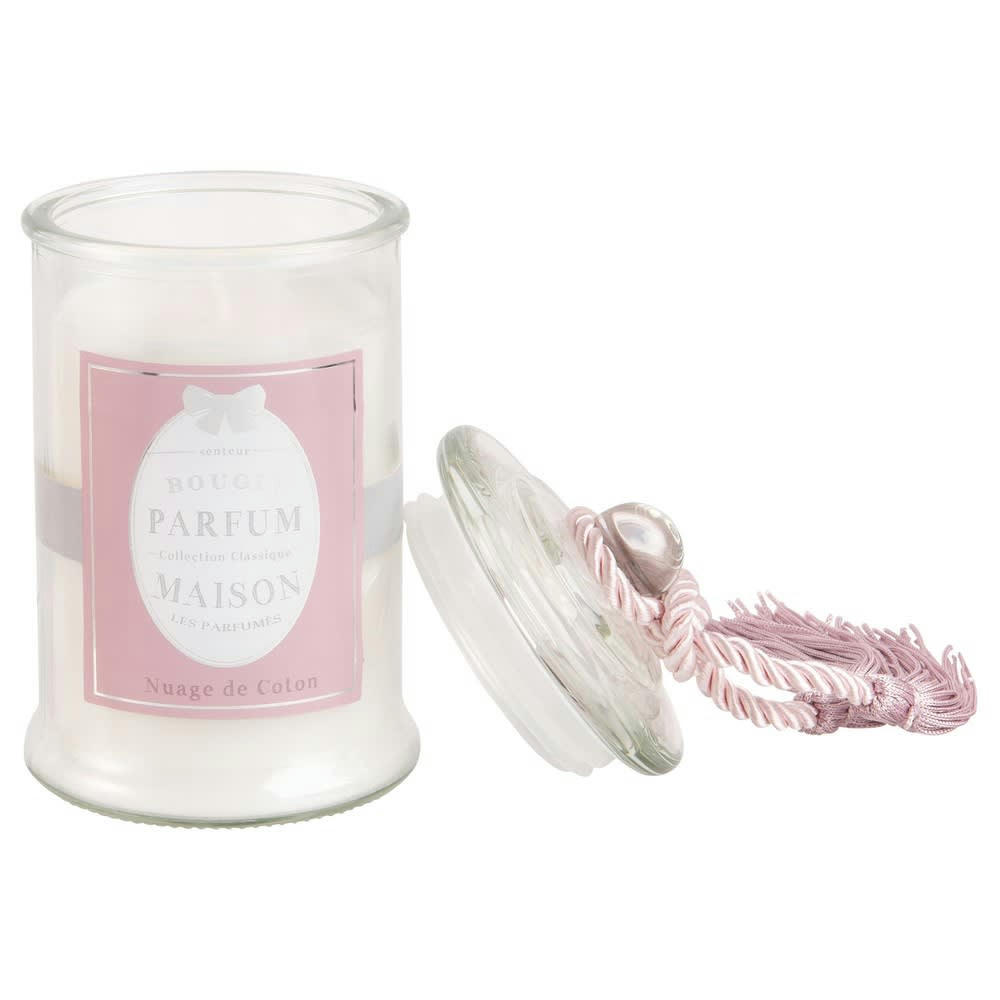 COTON - Bougie bonbonnière parfumée en verre , 265g