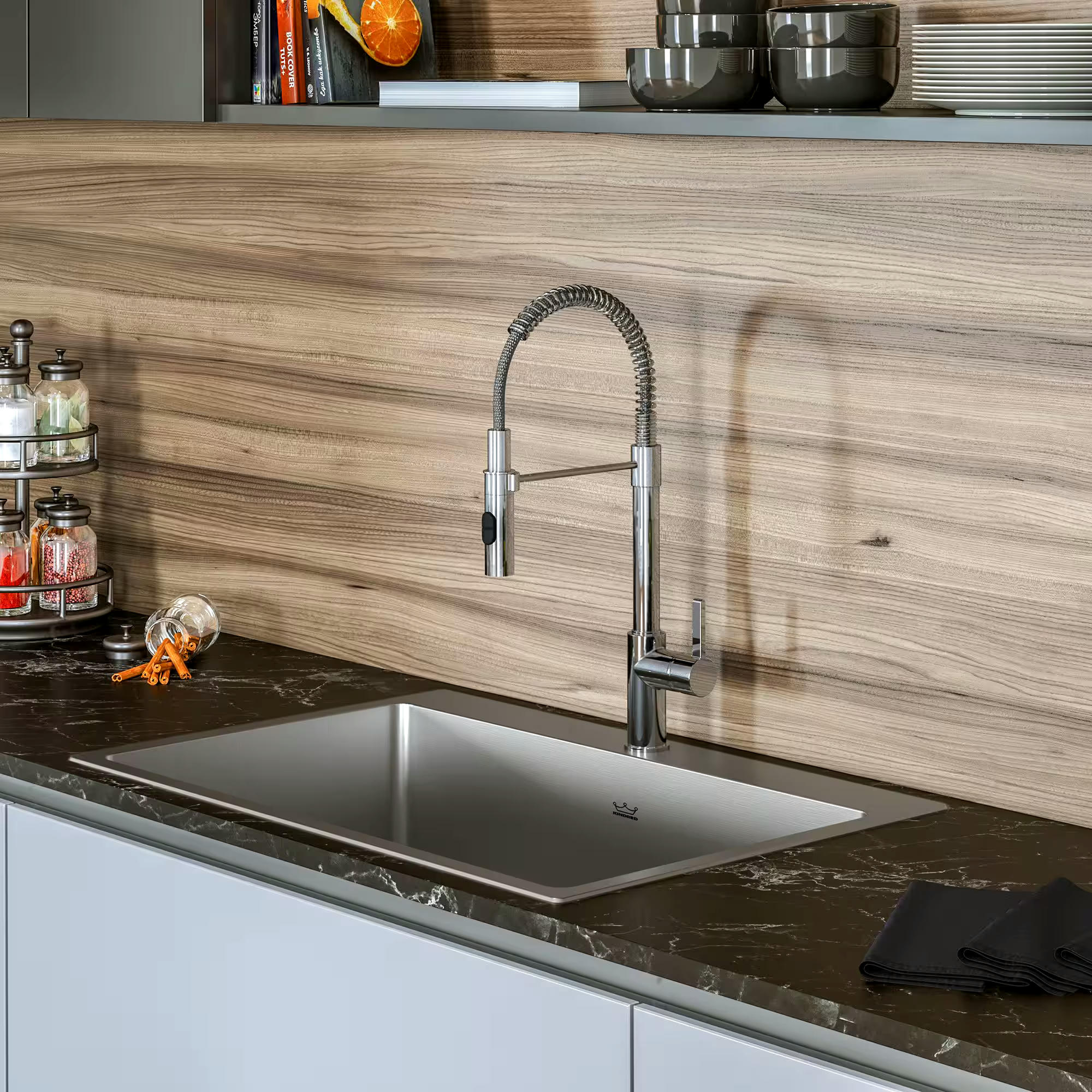 Kindred Brookmore Drop In Single Bowl 1-Hole Kitchen Sink, 30.8-in x 20.9-in x 9-in, Stainless Steel