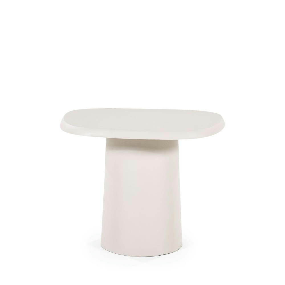 STEN - Table d'appoint en aluminium 44,5x56cm blanc ivoire