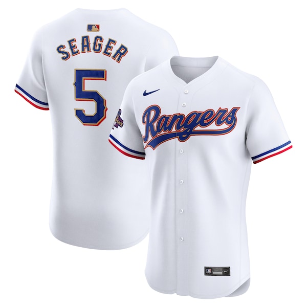 Corey Seager Texas Rangers Nike 2024 Gold Collection Elite Player Jersey – White