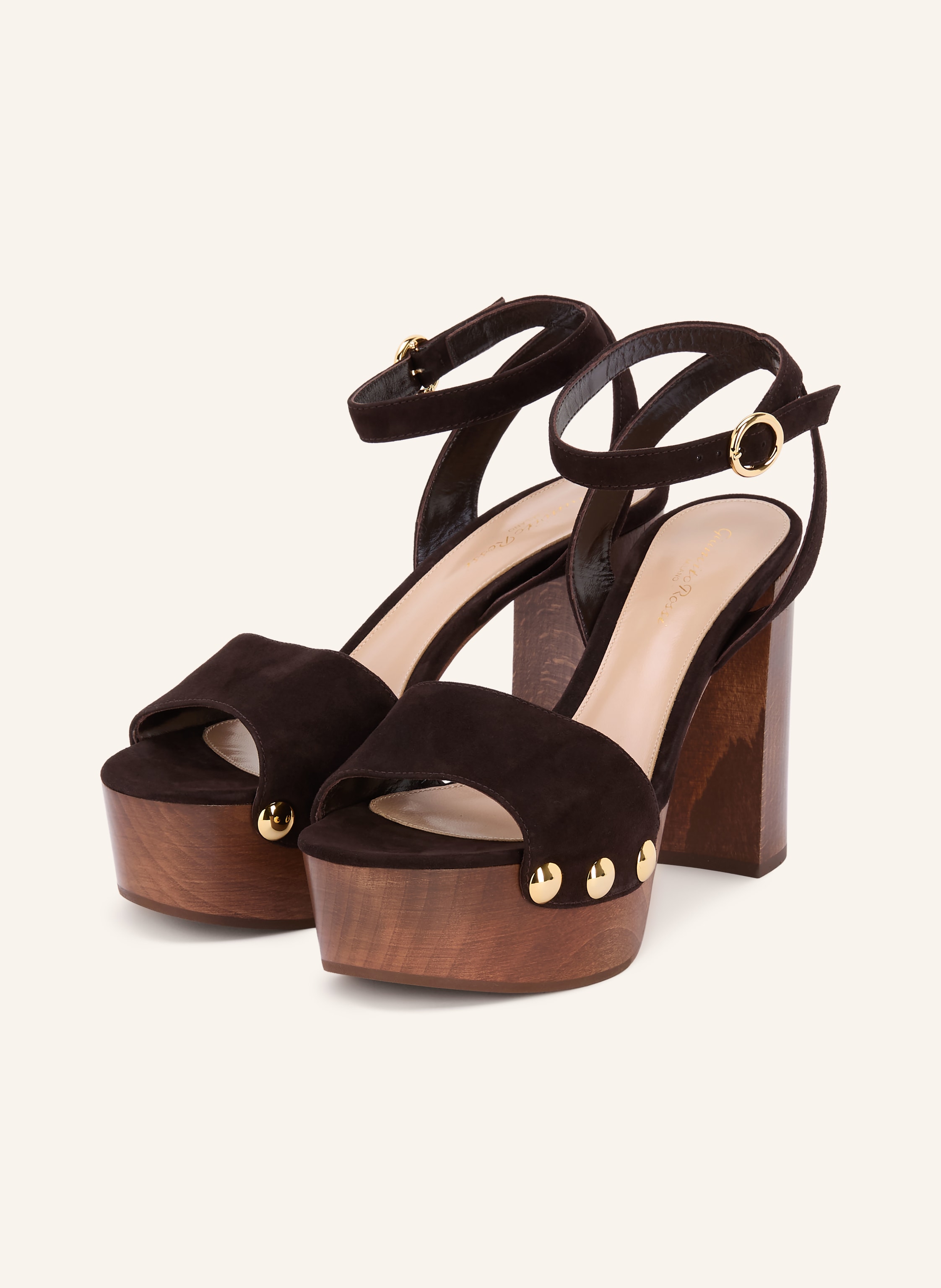 Gianvito Rossi Plateau-Sandaletten CAMOSCIO mit Nieten