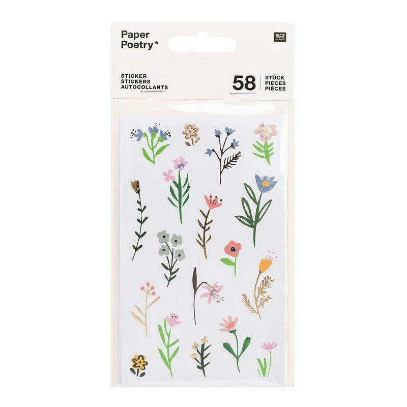 MILLEFLEURS - 58 stickers millefleurs