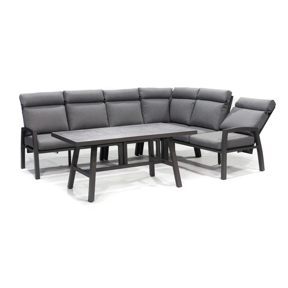 Dining-Lounge »Tolosa«, 6 Sitzplätze, Aluminium/Polyester/Glaskeramik, inkl. Auflagen