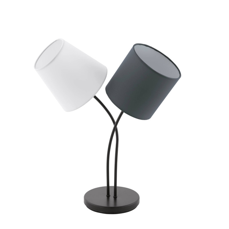 Lampe de table Almeida noire, anthracite et blanche E14 2 x 40 W EGLO