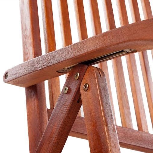 NNEVL Folding Garden Chairs 6 pcs Solid Wood Acacia