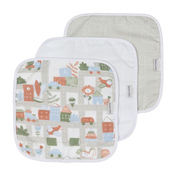KIT TOALHA DE BOCA 25 CM X 25 CM COM 3 CRIAMUNDOS