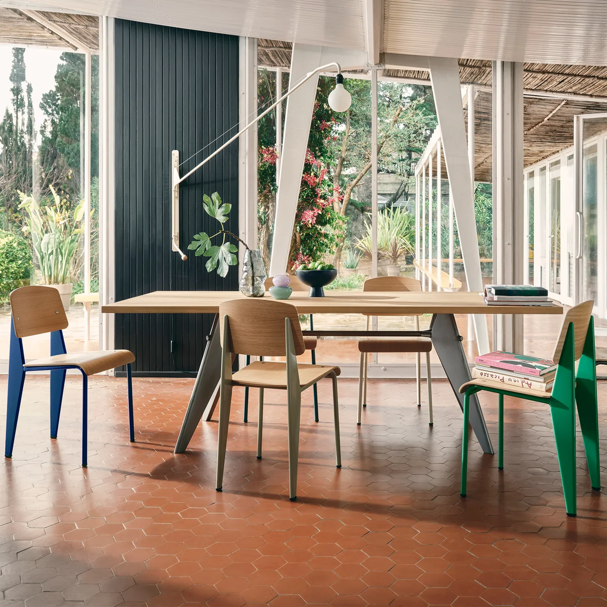 Vitra - EM Table Esstisch, 90 x 240 cm, asphalt / tiefschwarz