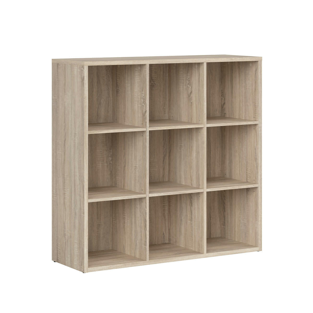 - Bibliothèque 9 cases stratifiés naturel