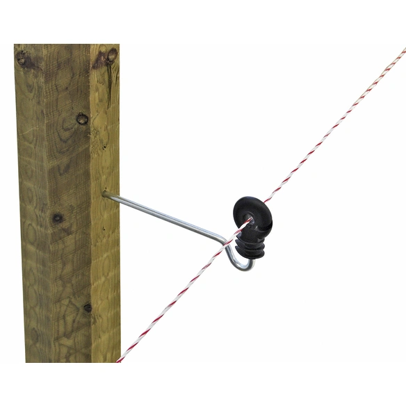 Ringisolator, für Weidezaun, Kunststoff / Eisen verzinkt