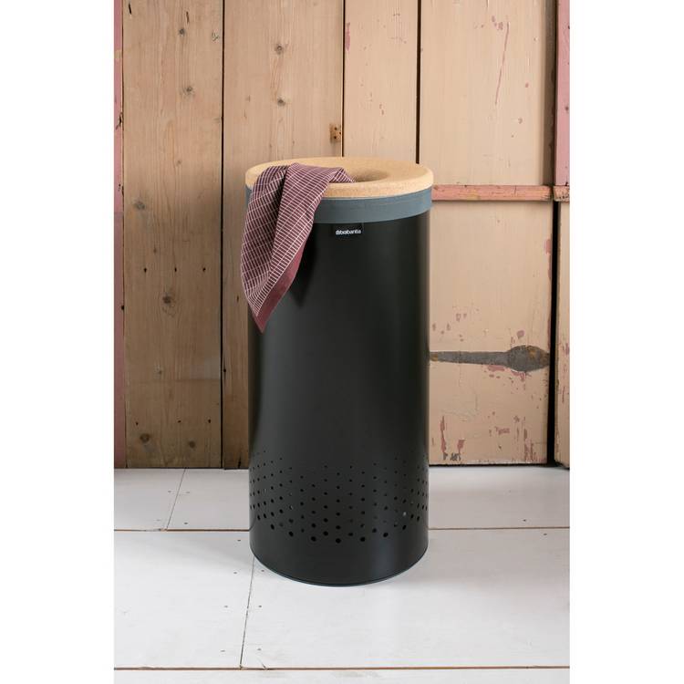 Brabantia 35 Litre Laundry Container Lid Bin - Black