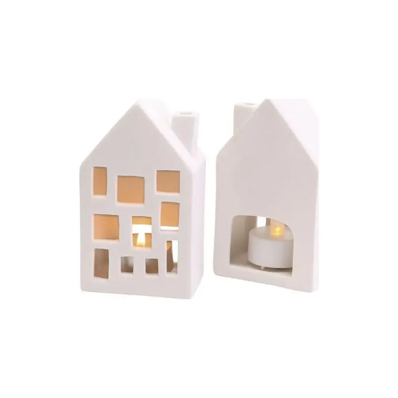 Windlicht 12er-Set Haus