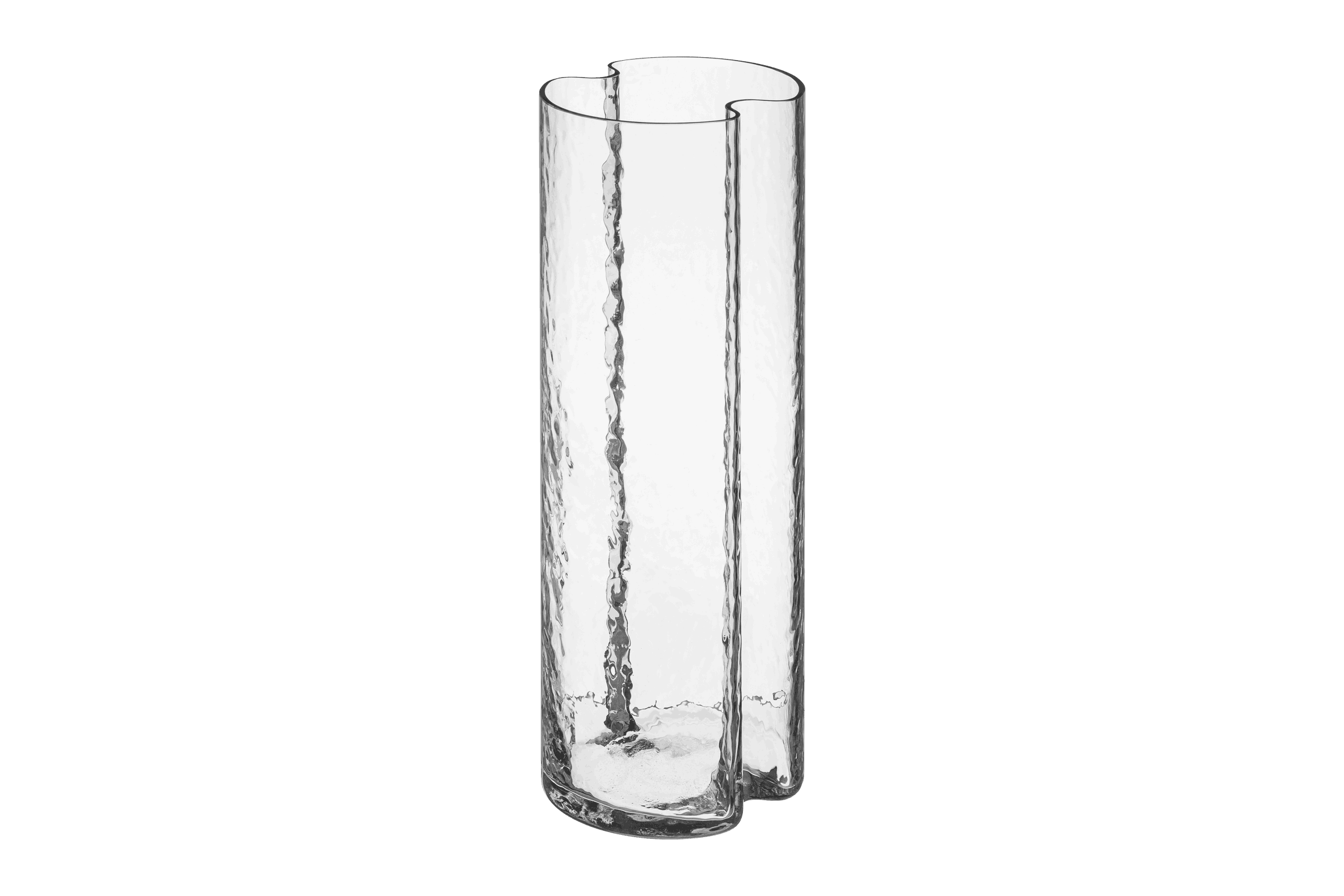 noo.ma Tubu vaas - transparant glas cilindrisch