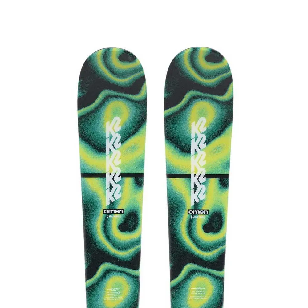 K2 Omen fdt 4.5 s plate junior alpine skis pack
