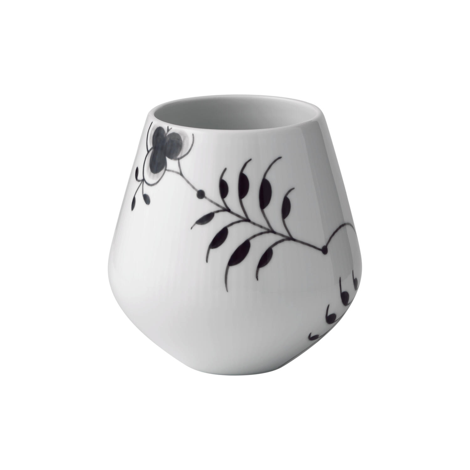 Sort Mega Riflet vase 15 cm