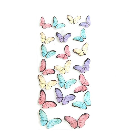 Beautiful Butterfly Card Toppers 21 Pack