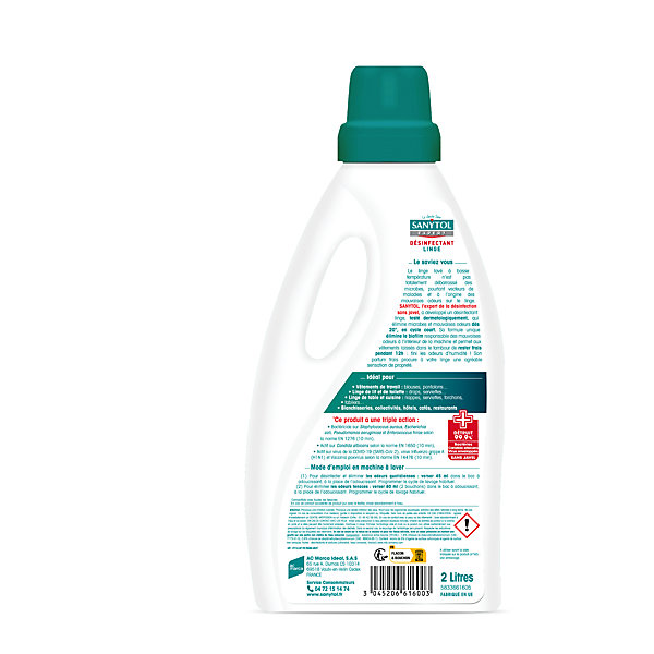 Désinfectant linge senteur fraîche Sanytol 2L