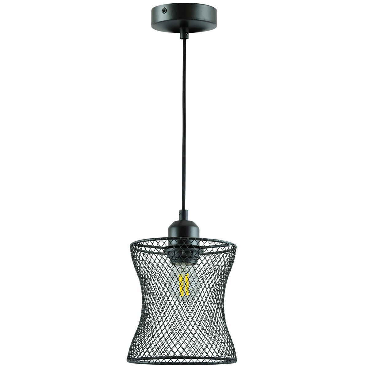 Lampa wisząca czarna HASLO1xE27x20W wym: 150x22x15 cm Polux