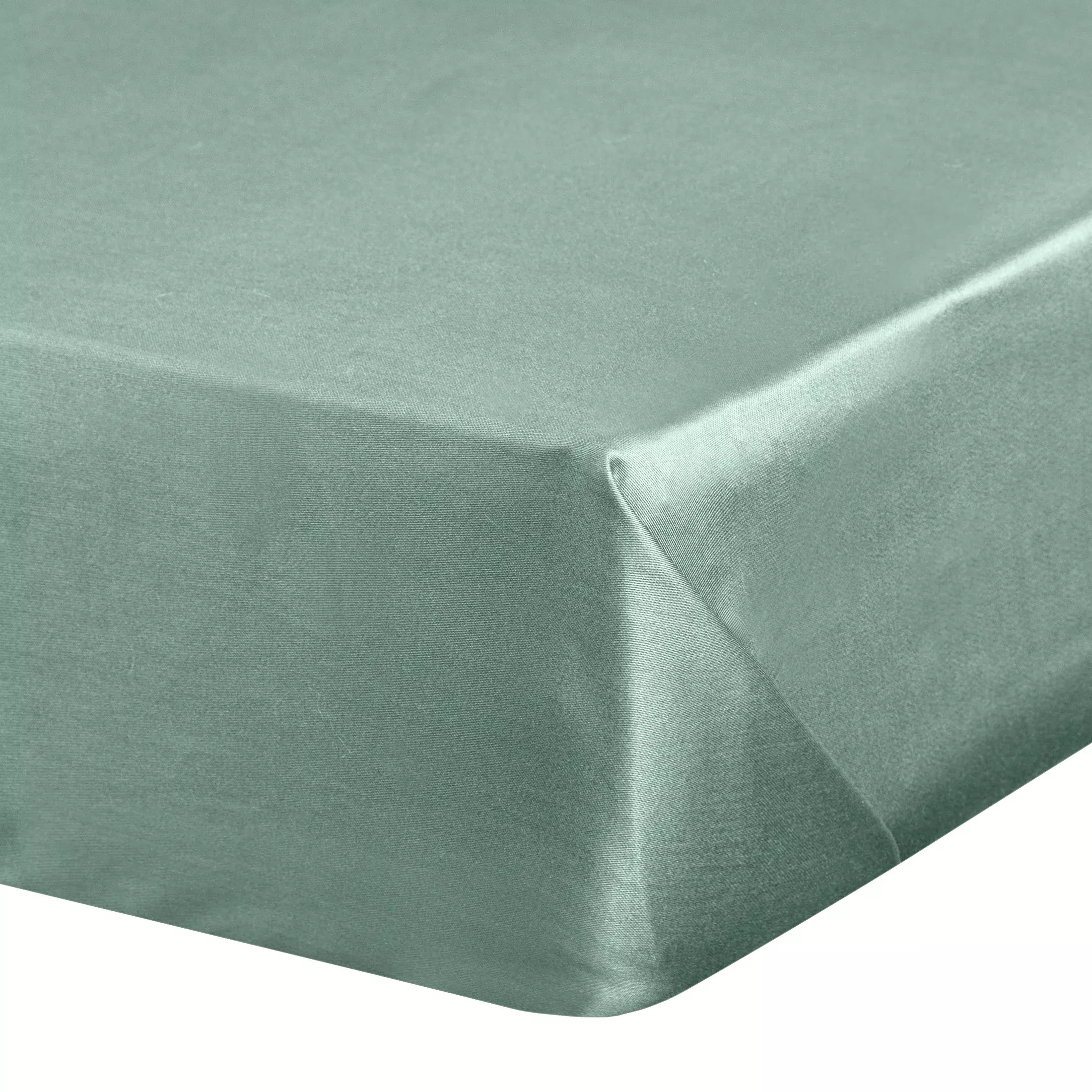 Prześcieradło bez gumki 180x210 cm z satyny bawełnianej kolor miętowy 125 g/m2 DINA Diva Line